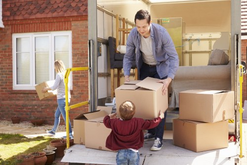 Professional removals service preparing a move in Claphampark