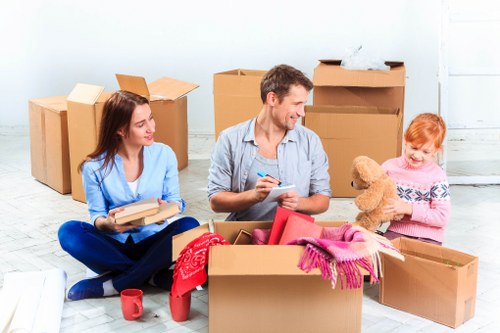 Moving day checklist and packed essentials for a Clapham Park home move