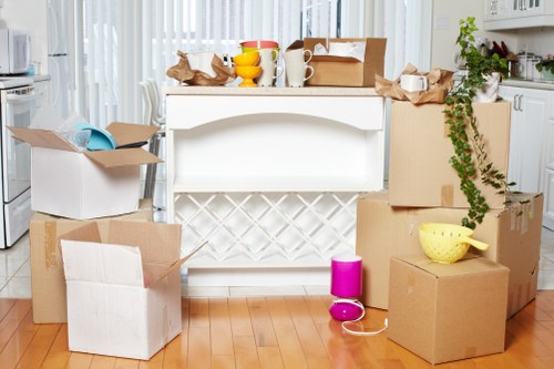 Removal van ready for a student move in Claphampark