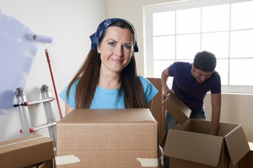 Securely loaded van with items arranged for safe transport