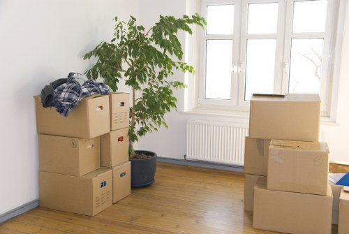 Professional house removalists in Claphampark packing and loading moving boxes