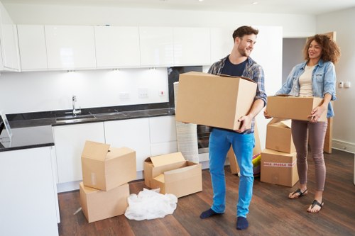 Organised moving day setup for removals in Claphampark