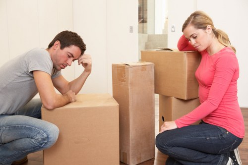 Unpacking services arranging items in a new Claphampark home