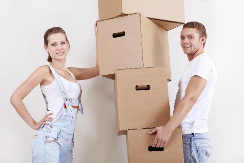 Loading furniture into a van for a Clapham Park move
