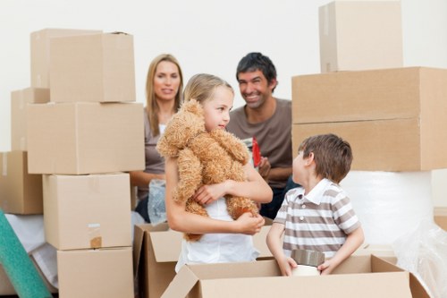 Careful packing of household items for a Claphampark move